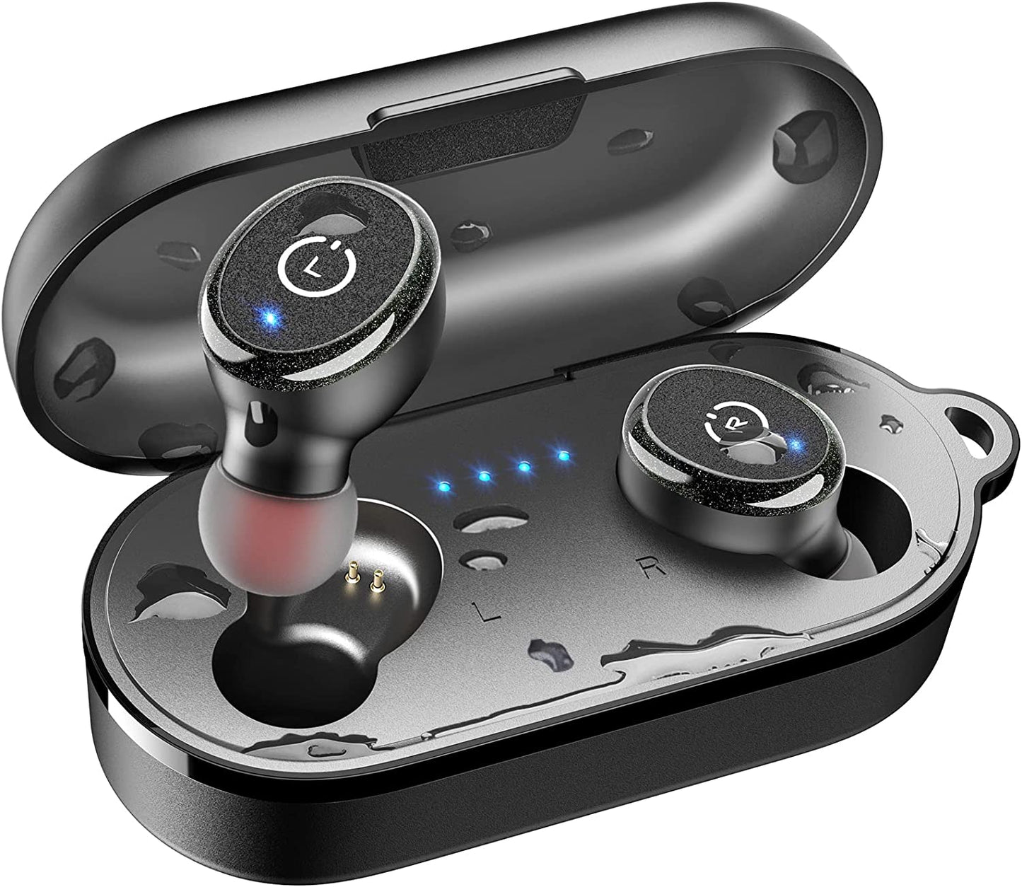 TOZO T10 (Classic Edition) Bluetooth 5.3 Wireless Earbuds with Wireless Charging Case IPX8 Waterproof Stereo Headphones in Ear Built in Mic Headset Premium Sound with Deep Bass, 32 Preset Eqs via APP