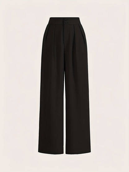 Two-piece Set of High-waisted Wide-leg Pants