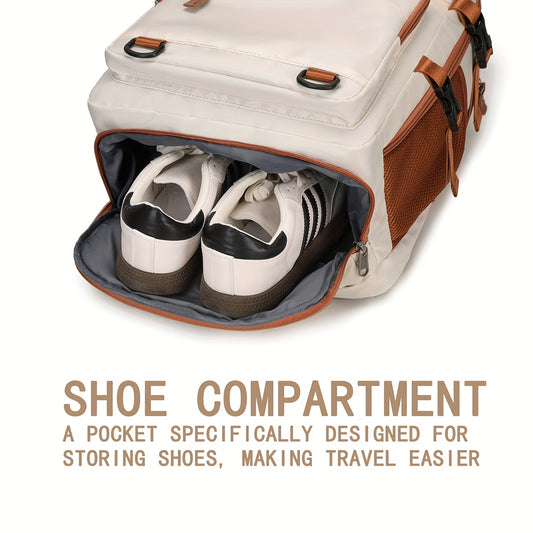 Travel Backpack, Laptop Backpack for Men and Women, University Backpack, Airline Approved Business Work Bag with Shoe Compartment, Suitable for 15.6-inch Laptop