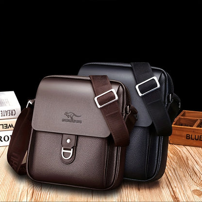 Men'S Stylish Brown Crossbody Bag with Adjustable Strap - Large Capacity, Multi-Compartment Design, Perfect for Commuting, Travel, and Everyday Use, Travel Bag