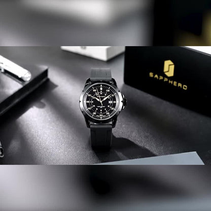 SAPPHERO Men's Luxury Watch - Stainless Steel Case & Band, 50m Waterproof, Analog Display with Date Window, Everyday & Formal Watch for Swimming, Business, Gifts - Affordable Luxury Wristwatch, Business Wristwatch, Sporty Ele