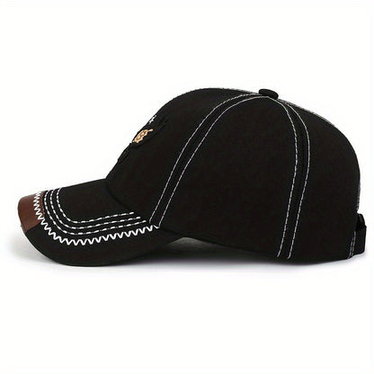 2pcs Eagle Style Fashion Trendy Baseball Cap Sports Cap Suitable for Outdoor Sports Gift for Friends Family - Acrylic Fabric, Square Gram Weight 100g/㎡