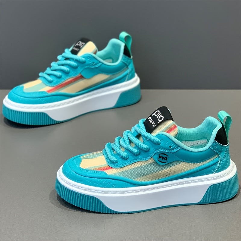 Men's Low-Top Sneakers - All-Season Cushioned Shoes with Shock-Absorbing PVC Sole & Breathable Fabric Lining, White PU Upper - Lightweight Sneakers for Gym, Casual, Casual Attire - Lace-Up Design for Secure Fit, Gym Footwear,