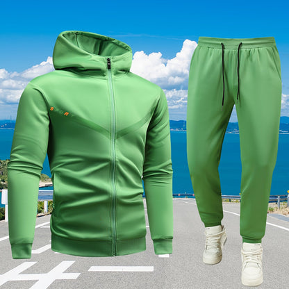 Men's Casual Sportswear Set: High-Quality Hooded Sweatshirt and Joggers for Running, Fitness, and Home Wear - Spring/Autumn Two-Piece Outfit