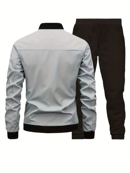 Sports Suit Men'S Spring and Autumn Casual Jacket Set with Matching Men'S Wear
