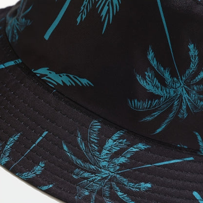 1pc Unisex Coconut Tree Print Bucket Hat - Bohemian Tropical Vacation Style, Breathable & Durable for Outdoor Beach, Casual Wear, Men & Women, Lightweight Headgear, Summer Accessory, Boho Chic, Comfortable Fit, Boho Fashion