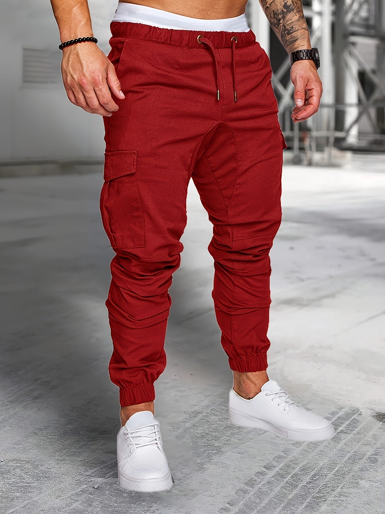 Men's Cargo Pants Outdoor Hiking Multi-Pocket Utility Long Trousers, Casual Style, For All Seasons