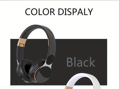 1pc Retro Style Wireless Headphones with HiFi Sound, Foldable & Portable Design, Built-in Radio, Condenser Mic, Button Control, Compatible with Cellphones, Ideal for Gaming, Exercise, Home Use - 5.3 Chip, Type-C Charging, Non