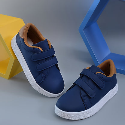 1 Pair Youngsters' Low-Top Casual Sneakers - Breathable Faux Cover with Closure, Lightweight TPR Sole for Boys & Girls - Spring/Fall Outdoor School & Daily Wear Shoes, Youngsters Sneakers, Everyday Youngsters Footwear, Stylis