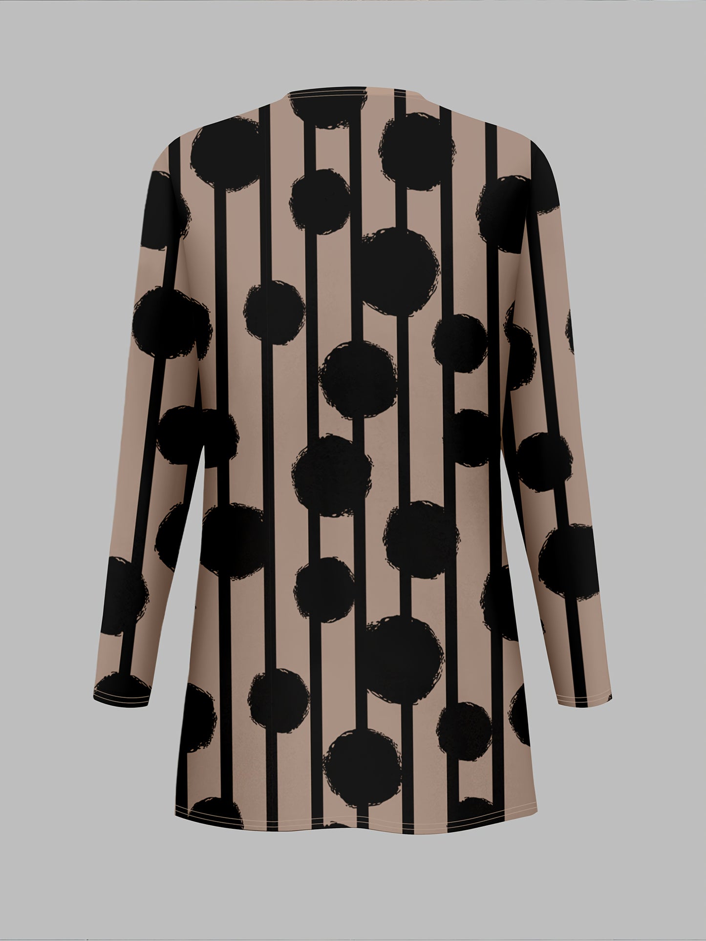 Women'S 3pcs Set, Polka Dot Print Cardigan & Solid Color Vest Casual Pants Daily Outfit