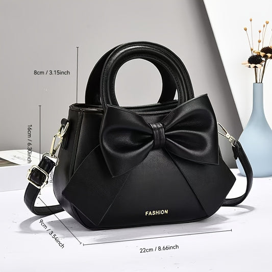 Large Capacity Practical Crossbody Women'S Bag 2025 New Commuting Versatile Cute Elegant Bow Design Fashionable Lightweight Fresh Street Outing Essential Shoulder Bag