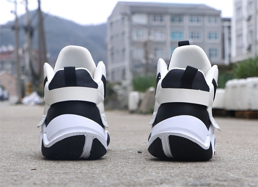 Breathable Men's Running Shoes with Anti-Slip EVA Sole, Lightweight Low-Top Sneakers for Casual Wear and Light Exercise, White with Orange Accents, Comfortable Fabric Upper and Durable PVC Insole, Versatile Sneakers | Stylish