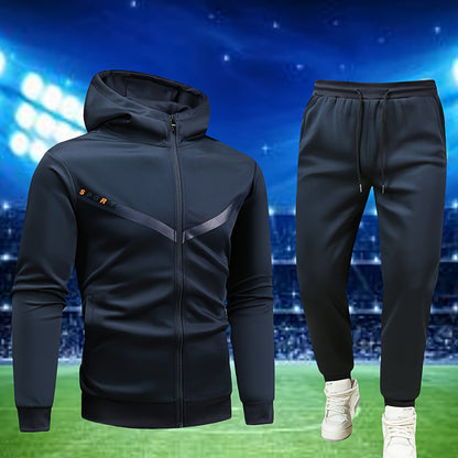 Men's Casual Sportswear Set: High-Quality Hooded Sweatshirt and Joggers for Running, Fitness, and Home Wear - Spring/Autumn Two-Piece Outfit