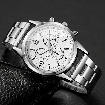 1pc/set Men'S Casual Round Zinc Alloy Quartz Watch, Non-rechargeable Button Battery (Diameter＜20mm), with Digital Dial, for Business