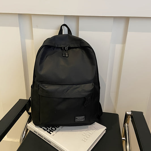1pc Large Capacity Foldable Backpack - Lightweight Business Laptop Bag with Zipper Closure, Adjustable Shoulder Straps (Up to 50cm), Spacious Main Compartment - Durable Polyester Backpack for Men, Professionals, Students - Tr
