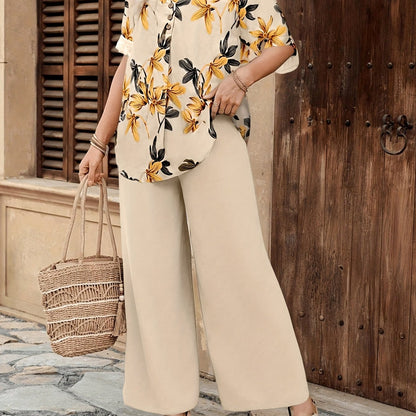 Vintage Print Two-Piece Set