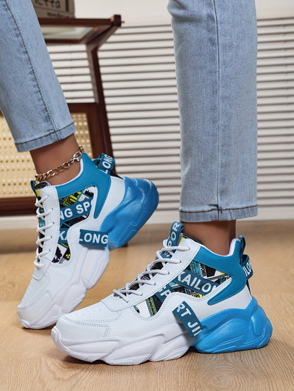 Women'S High-Top Plaid Skate Sneakers - Lightweight, Non-Slip, Shock-Absorbing Sneakers with EVA Sole, Synthetic Faux Leather Upper & Fabric Lining for All-Season Sports and Casual Wear, Casual Sneakers | Stylish Lace-Up Shoe