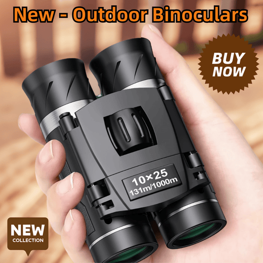 New - Outdoor Binoculars 10x25 13m/1000m, Professional Grade, 25mm Objective Lens, High Quality, Ideal for Camping, Hiking, Bird Watching, Concerts, and Sports Events, Hiking Gear | Sleek Binoculars | Durable Binoculars