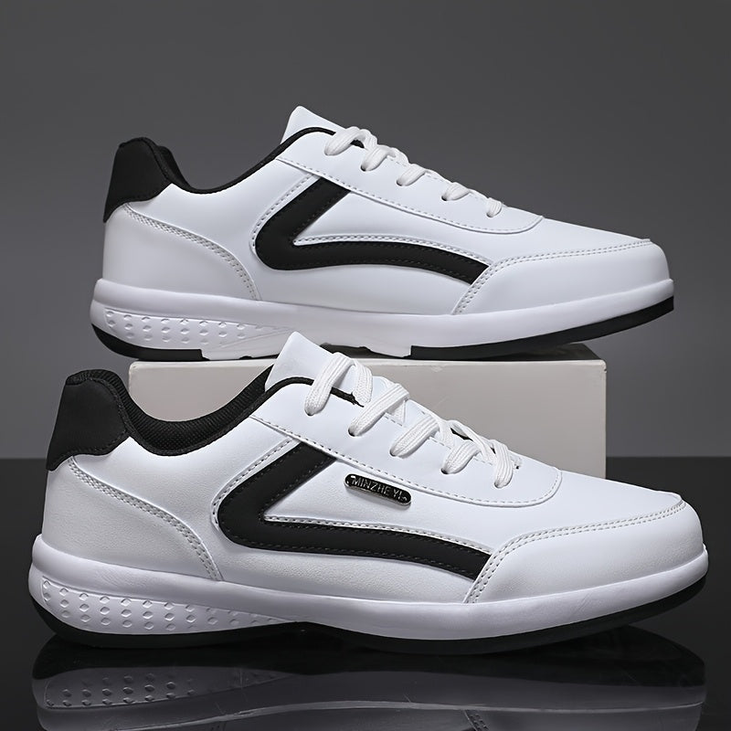 Men'S Classic British Style Casual Business Shoes - All-Season Solid & Geometric Pattern, Low Top Lace-Up, Round Toe, Faux Upper, Fabric Inner, EVA TPR Sole, Comfortable Minimalist Design for Daily & Outdoor Use, Everyday Com