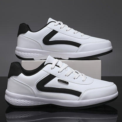 Men'S Classic British Style Casual Business Shoes - All-Season Solid & Geometric Pattern, Low Top Lace-Up, Round Toe, Faux Upper, Fabric Inner, EVA TPR Sole, Comfortable Minimalist Design for Daily & Outdoor Use, Everyday Com