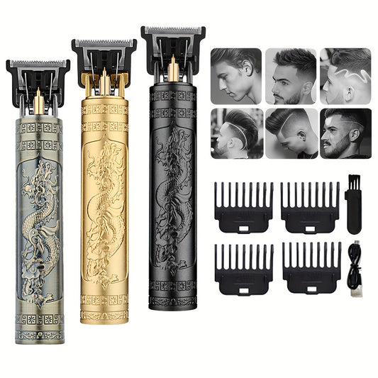 Men'S Grooming Trimmer and Shaver Set, WEEME Brand, Cordless USB Rechargeable, T-Shaped Blade, Beard Edging Tool, Can Be Trimmed and Carved, Fits Different Hairstyles, Includes 4 Limit Combs, Home Haircutting Kit, Barber Acce