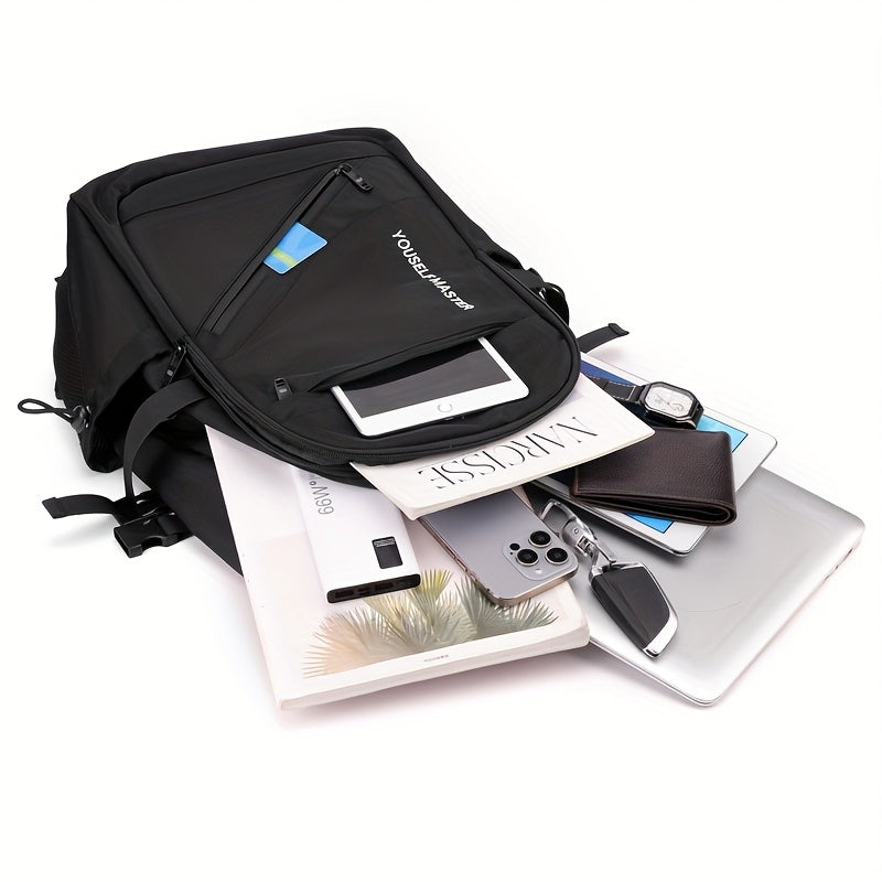 3 sizes to choose from, Men's fashionable short distance travel backpack, convenient multi-functional backpack for business commuting, multiple pockets and large capacity, suitable for storing laptops, suitable for school wor