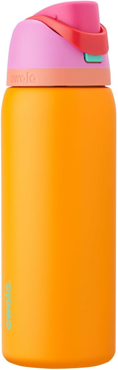 Owala Freesip Insulated Stainless Steel Water Bottle with Straw for Sports, Travel, and School Bpa-Free Sports Water Bottle, 24 Oz, Denim