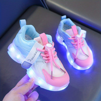 Rechargeable Glow-in-the-Dark Shoes for Kids - Colorful Neon Sneakers with Light-Up Design, Lightweight & Durable for Street Dance, Nighttime Play, and Casual Wear, Shoes for Girls, Street Dance Footwear, Vibrant Neon Accents
