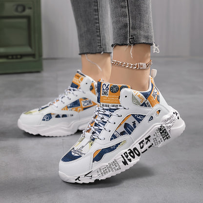 Women's Lightweight Running Shoes - Cushioned Stability Gym Sneakers with Arch Support, Breathable Fabric/PU Upper - All-Season Walking Shoes for Training, Everyday & Formal Events - White & Black Athletic Footwear, Comfortab