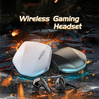 [Office Ready] Lenovo ThinkPlus GM2 PRO Wireless Earbuds - HiFi Sound, Tri-Band Analysis, Intelligent Noise Reduction, HD Calls, 350mAh Rechargeable Battery, USB Type-C Charging, Sleek Black Design with Blue Accents, Portable