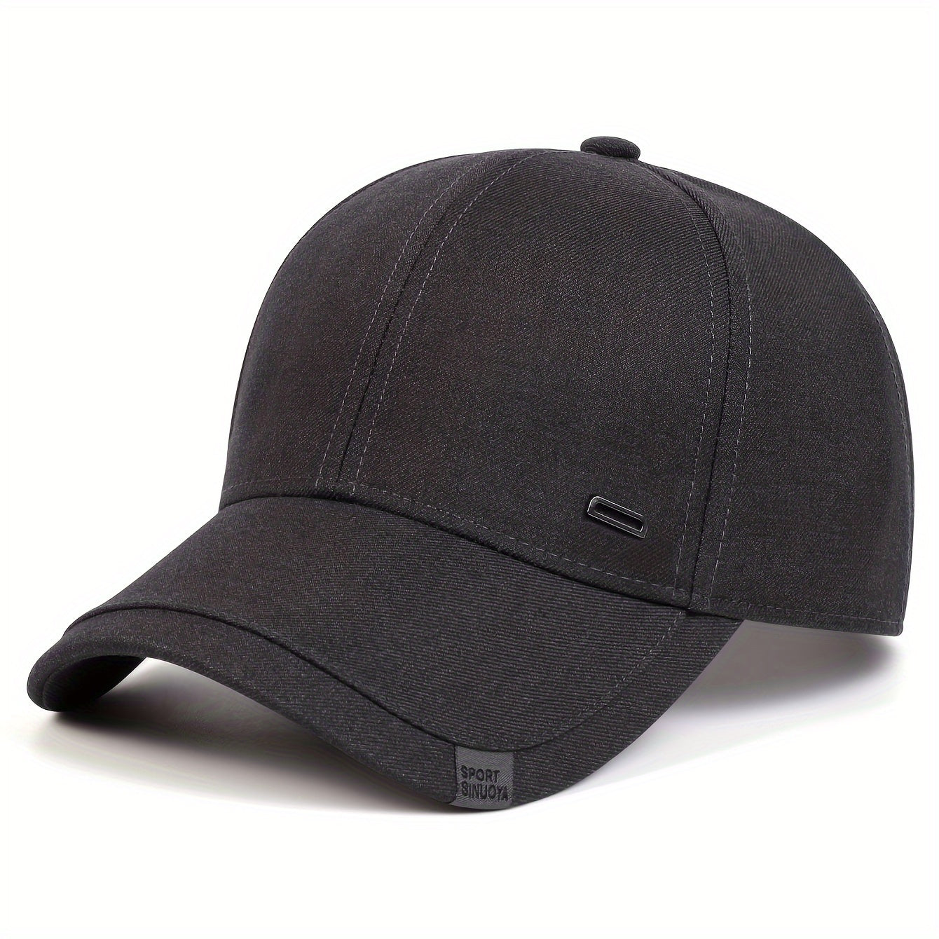 Women's Square Silvery Buckle Baseball Cap, Adjustable Sun Protection Casual Hat, Perfect For Spring/Fall Outings, Travel, Beach, And Parties