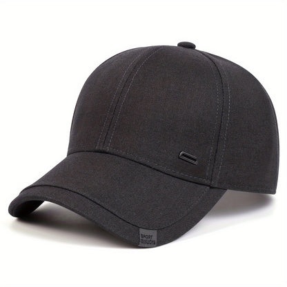 Women's Square Silvery Buckle Baseball Cap, Adjustable Sun Protection Casual Hat, Perfect For Spring/Fall Outings, Travel, Beach, And Parties