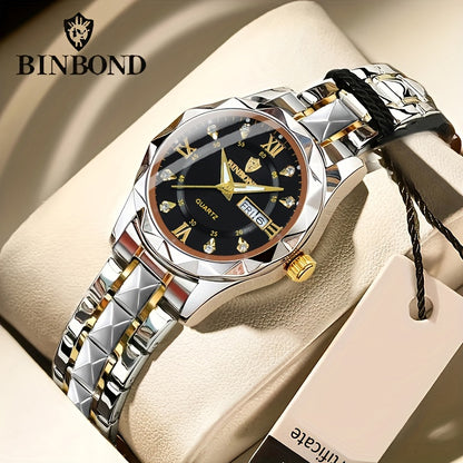 Women's Casual Luxury Simple Luminous Calendar Quartz Watch