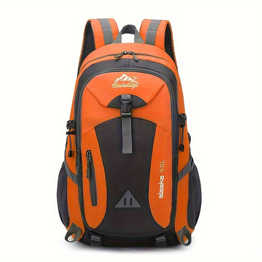 40L Black Oxford Backpack for Hiking, Travel & Outdoor Adventures - Lightweight, Durable with Adjustable Straps, Design, Perfect for Camping, Cycling & Student Use