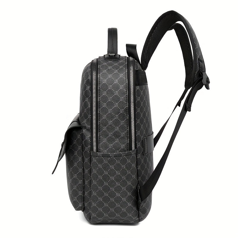 Men's Business Casual Commuter Backpack - Multi-Pocket Convertible Shoulder Bag with Suitcase Attachment, Sleek Minimalist Design for Work Travel & Daily Use, Travel Bag
