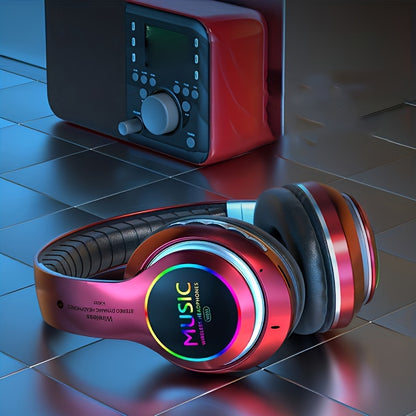 Upgraded Wireless Headphones with Deep Bass, Built-in Mic, Lightweight Foldable Design, 3.5mm Audio Jack, Stereo Sound for Travel, Work, Laptops, and Mobile Devices - iOS Gaming Headset, Ideal Christmas Gift, Headphone Hearin