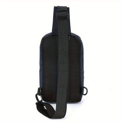 1pc Men's New Large Capacity Bag, Multilayer Storage Crossbody Bag, Trendy Fashion Chest Bag