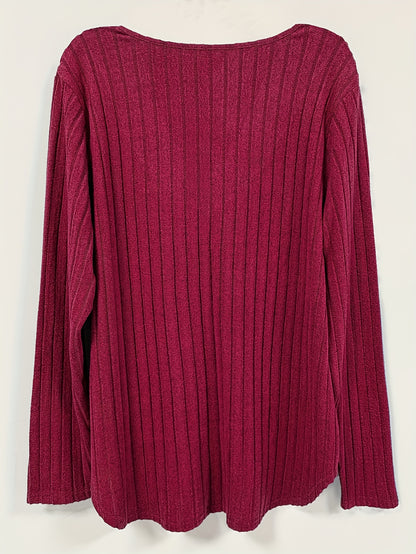 1 հատ Women'S Plus Size Casual V-Neck սվիտեր - 95% պոլիեսթեր 5% սպանդեքս տրիկոտաժե գործվածք, միաձույլ գույն, երկարաթև, գարուն/աշուն/ձմեռ բաց վերնաշապիկ