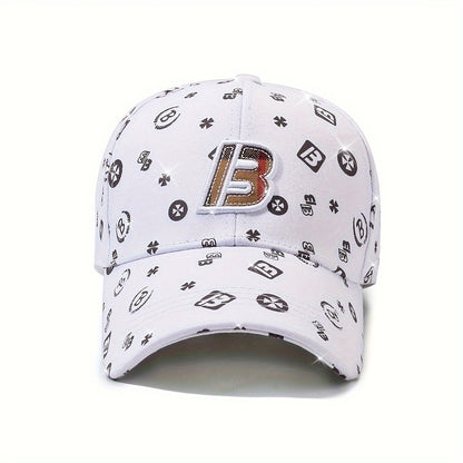 Embroidered Letter B Spring Autumn Casual Duckbill Cap Unisex Baseball Hat New Fashion Lightweight Adjustable Hat