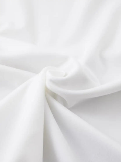 Women'S White T-Shirt - Minimalist Round Neck Short Sleeve Top, Breathable Everyday Casual & Party Wear Tee for Women, All-Season Everyday Essential Wardrobe Staple, Ladies T Shirts, Versatile Clothing, Elegant Design, Comfor