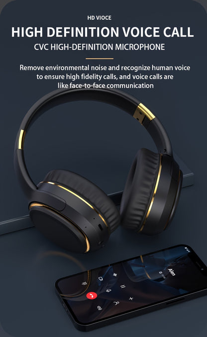 Ultra-large Capacity 400 MAh Wireless Headphones With Ambient Lighting, HIFI Sound Effects, Music All Day Long, 5.3 Chip, Low Latency, High-quality Headphones, Suitable For Travel, Business, Music, Gifts, Work, Phone Calls