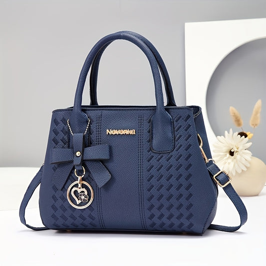 Gift for Mom, Stylish Large Capacity Crossbody Bag with Embroidery, Shoulder or Diagonal Carry Women's Handbag, Fashionable Tote Bag for Family, Perfect Gift for Mother