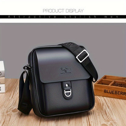 New Men'S Shoulder Bag Made of Genuine, Stylish Crossbody Bag, Casual Backpack for Men, Multifunctional Hanging Bag.