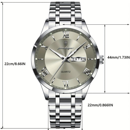POEDAGAR new trend leisure elegant simple ladies watch new design luminous calendar stainless steel quartz lady wristwatch.