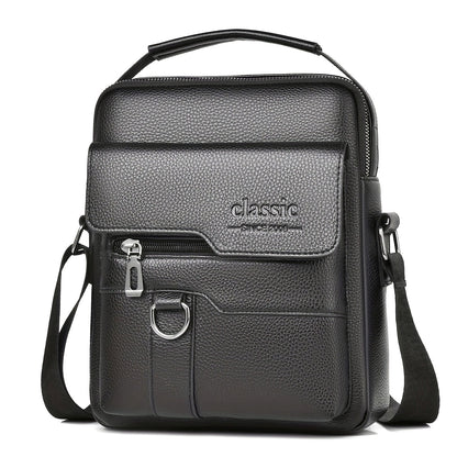 New Men's Crossbody Bag Messenger Bag with Mahogany Pattern Large Capacity Design PU Material Men's Casual Retro Adjustable Shoulder Bag for Going Out Valentine's Day Gift for Husband or Boyfriend