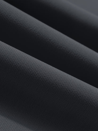 Men's Sleek Solid Color Dress Pants - Polyester, Mid-Rise with Pockets, Ideal for Office & Casual Wear in Spring/Summer, Non-Stretch Fabric