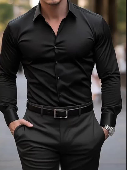 CS684166-Dress Shirt - Plain High-Quality Fabric, The Best Gift for Your Partner