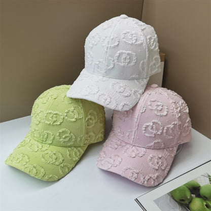 New Spring and Summer Versatile Fashion Textured Breathable Baseball Cap for Men and Women with Wide Brim to Display Small Face Duckbill Ha