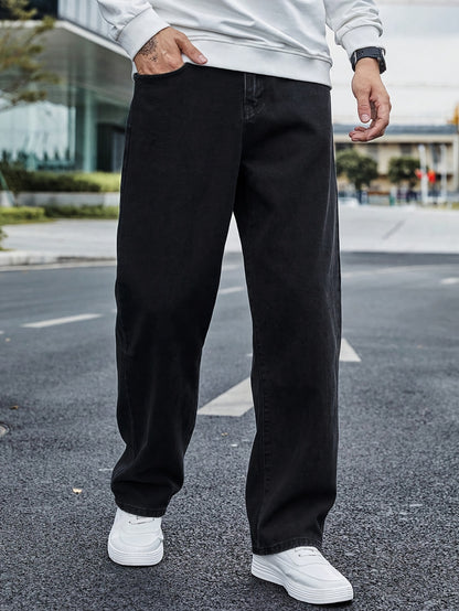 American Retro Trendy Straight Loose Long Trousers with Design Sense