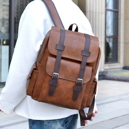 Unisex Large Capacity Backpack with Multiple Pockets, Business Casual Travel Commuter Neutral Style Dual Shoulder Bag for and Laptop